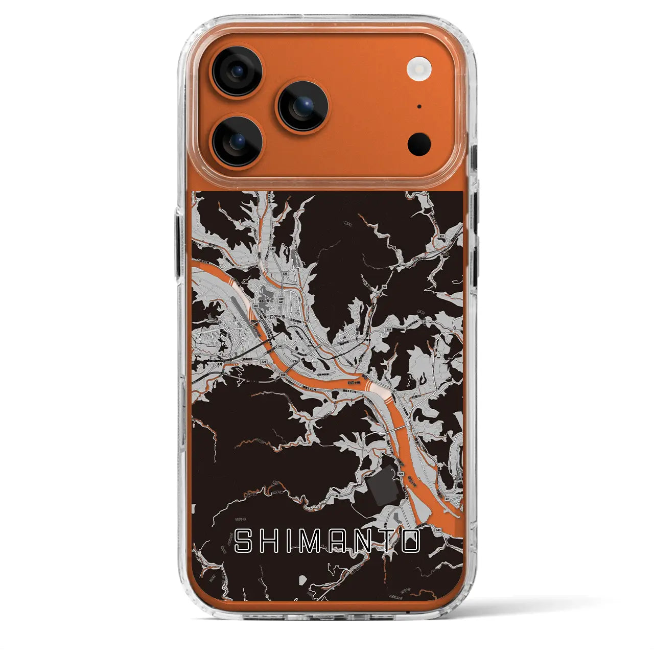 【四万十(高知県)】地図柄iPhoneケース(MagSafeタイプ)