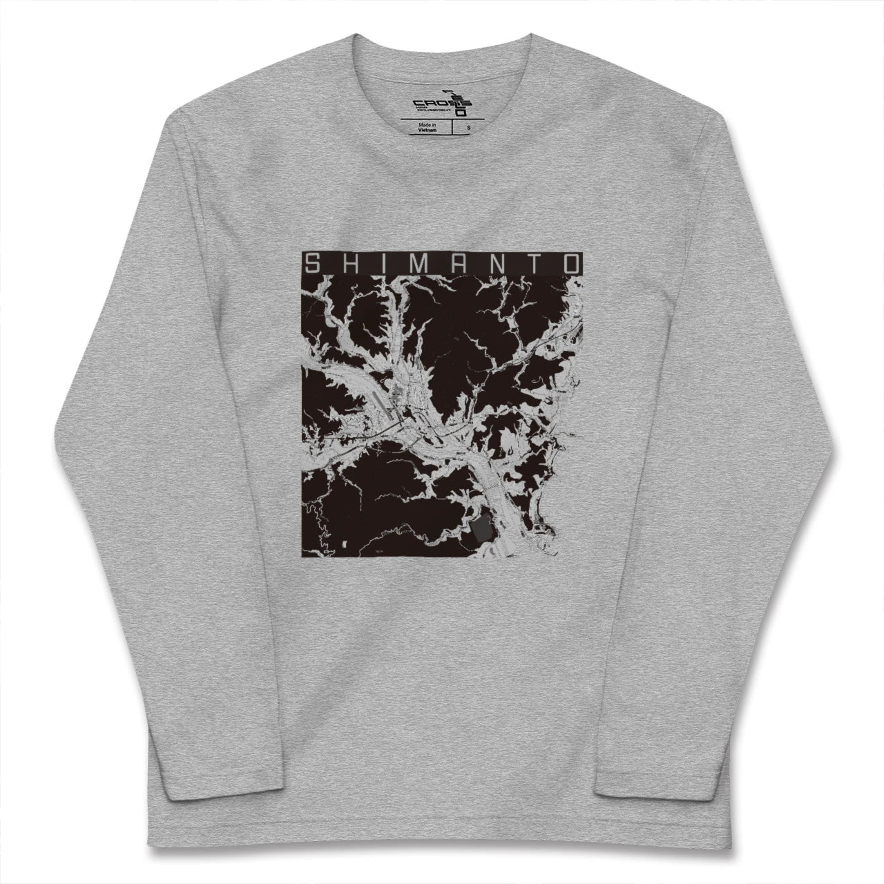 【四万十(高知県)】地図柄ロングスリーブTシャツ