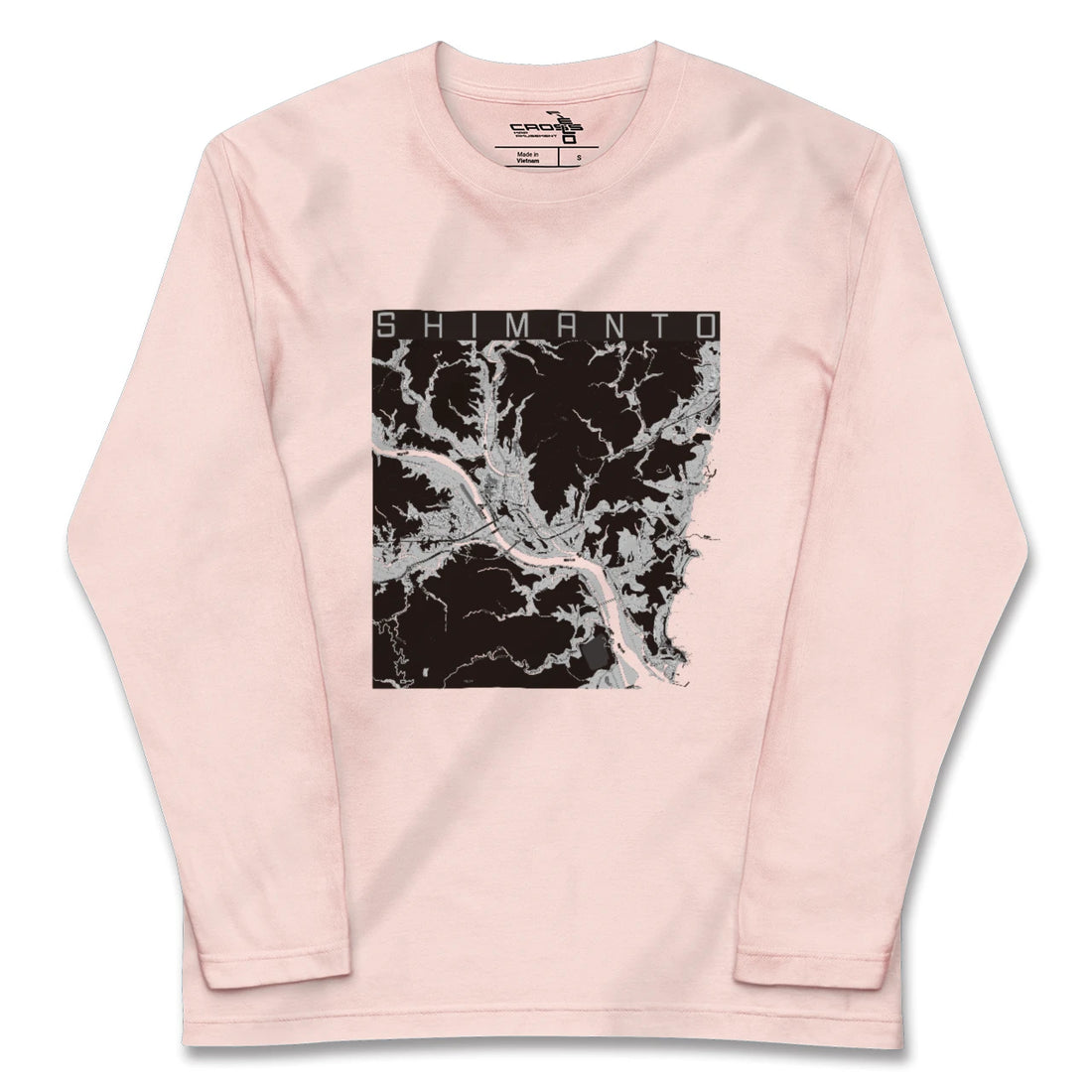 【四万十(高知県)】地図柄ロングスリーブTシャツ