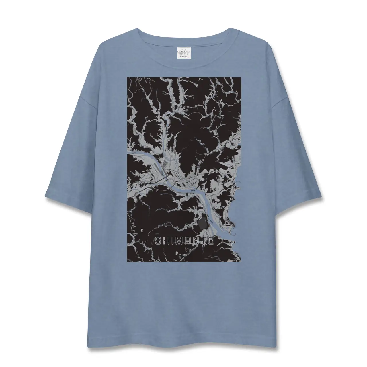 【四万十(高知県)】地図柄ビッグシルエットTシャツ