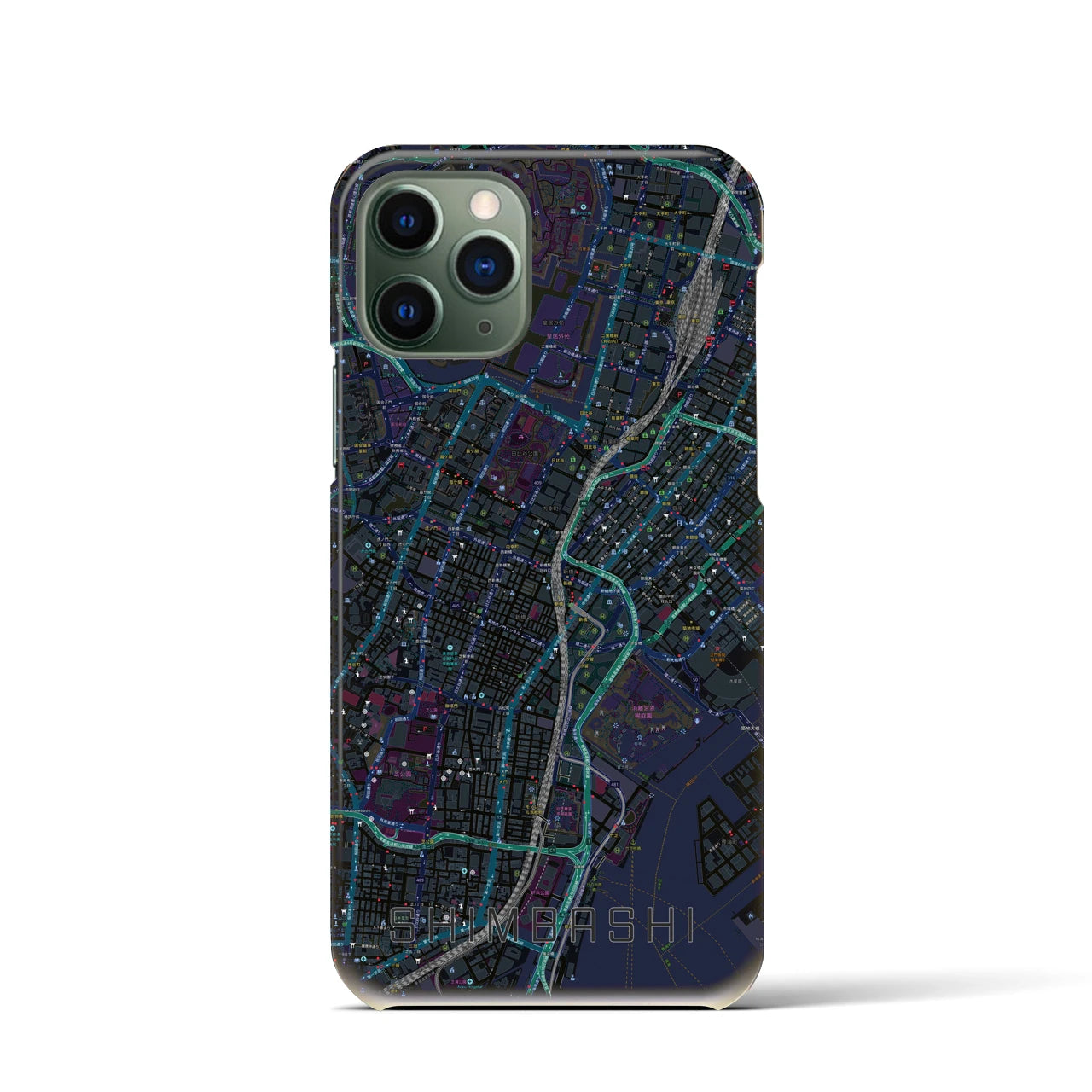 【新橋(東京都)】地図柄iPhoneケース(バックカバータイプ)