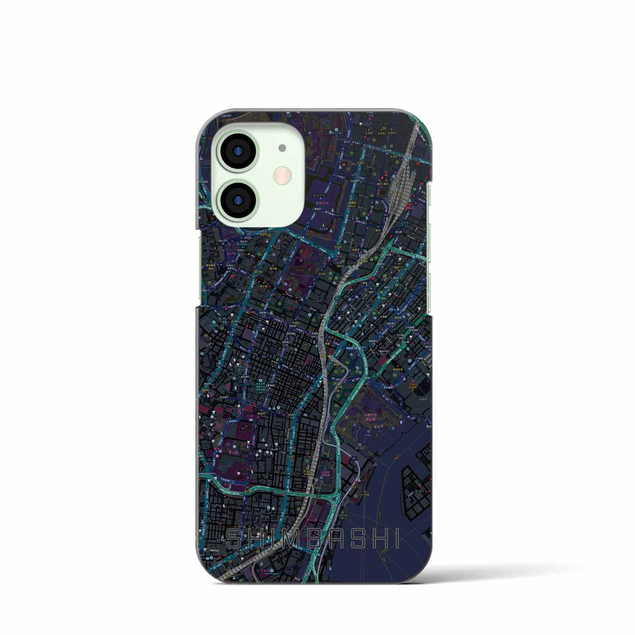 【新橋(東京都)】地図柄iPhoneケース(バックカバータイプ)