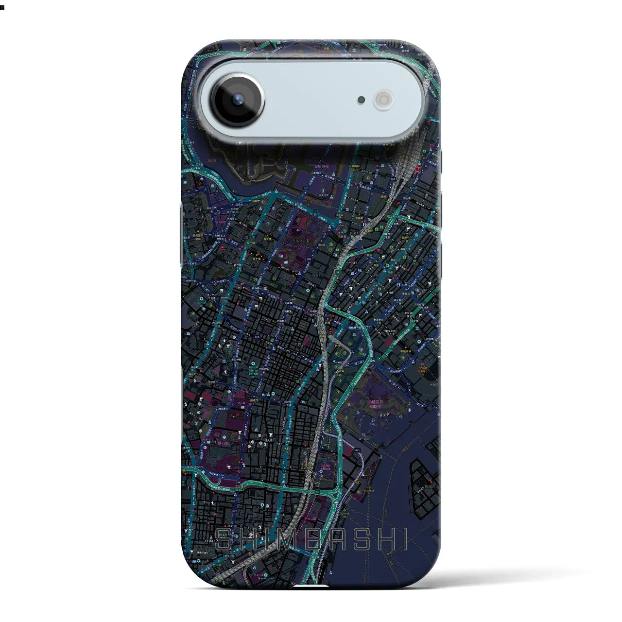 【新橋(東京都)】地図柄iPhoneケース(バックカバータイプ)