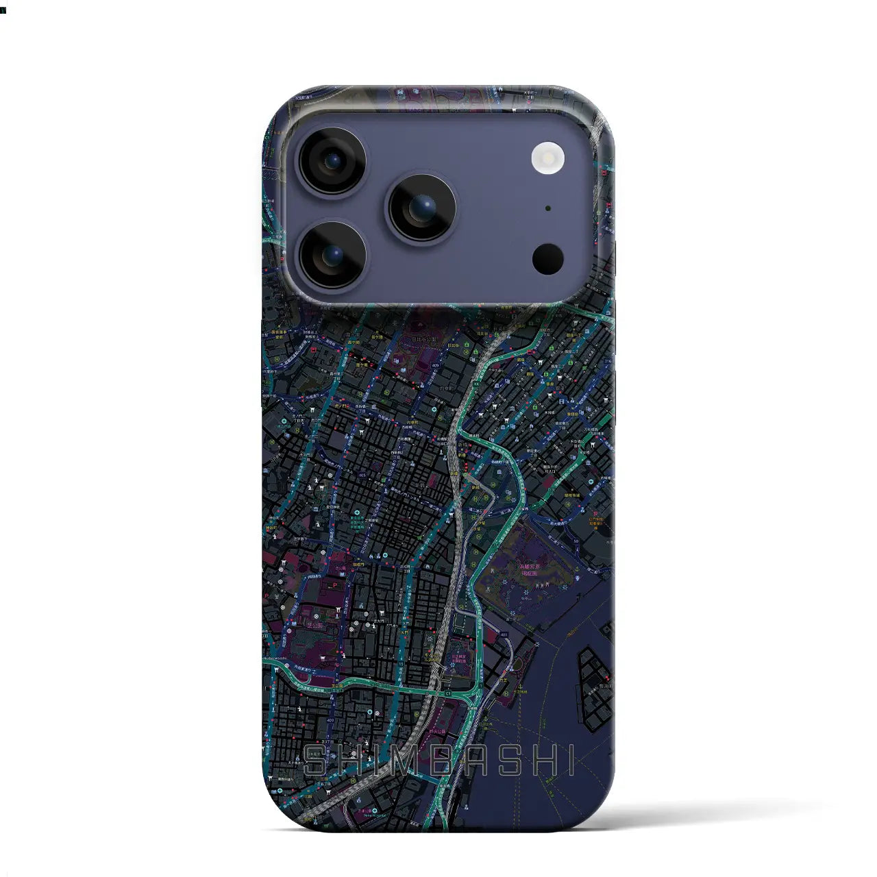 【新橋(東京都)】地図柄iPhoneケース(バックカバータイプ)