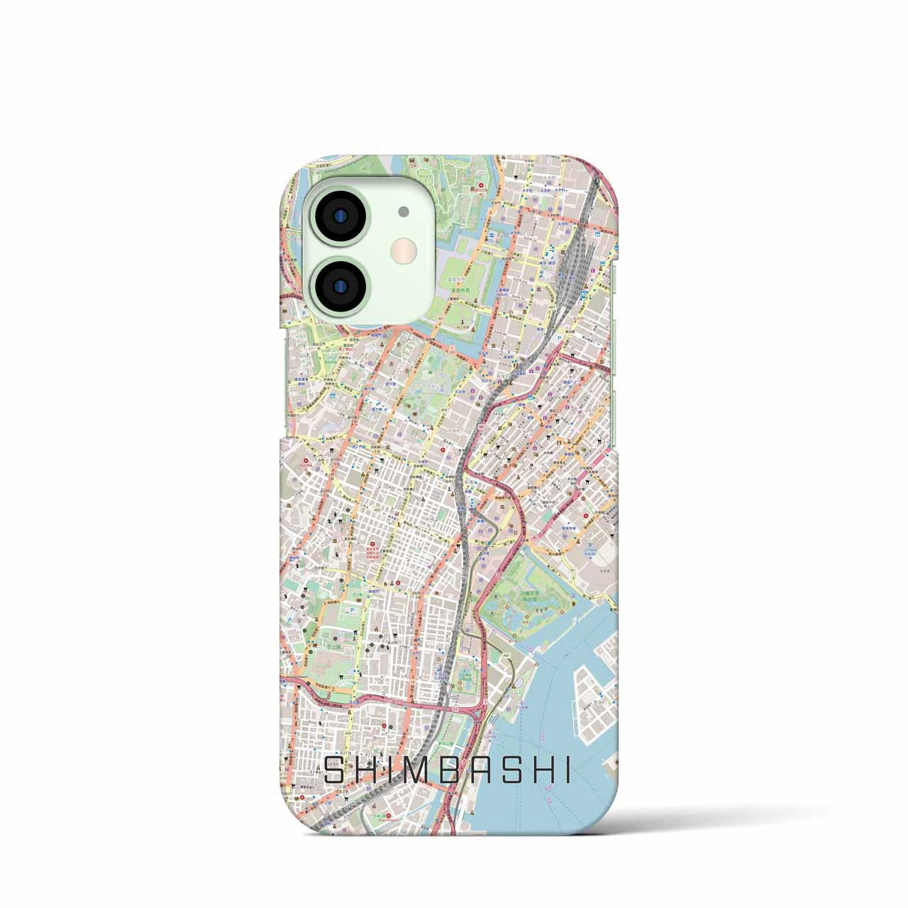 【新橋(東京都)】地図柄iPhoneケース(バックカバータイプ)