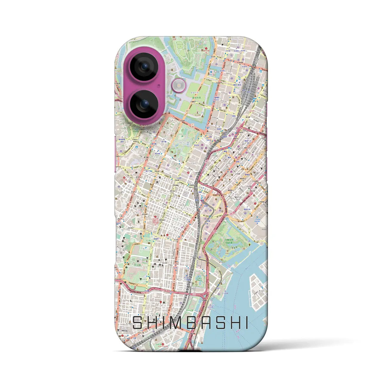【新橋(東京都)】地図柄iPhoneケース(バックカバータイプ)