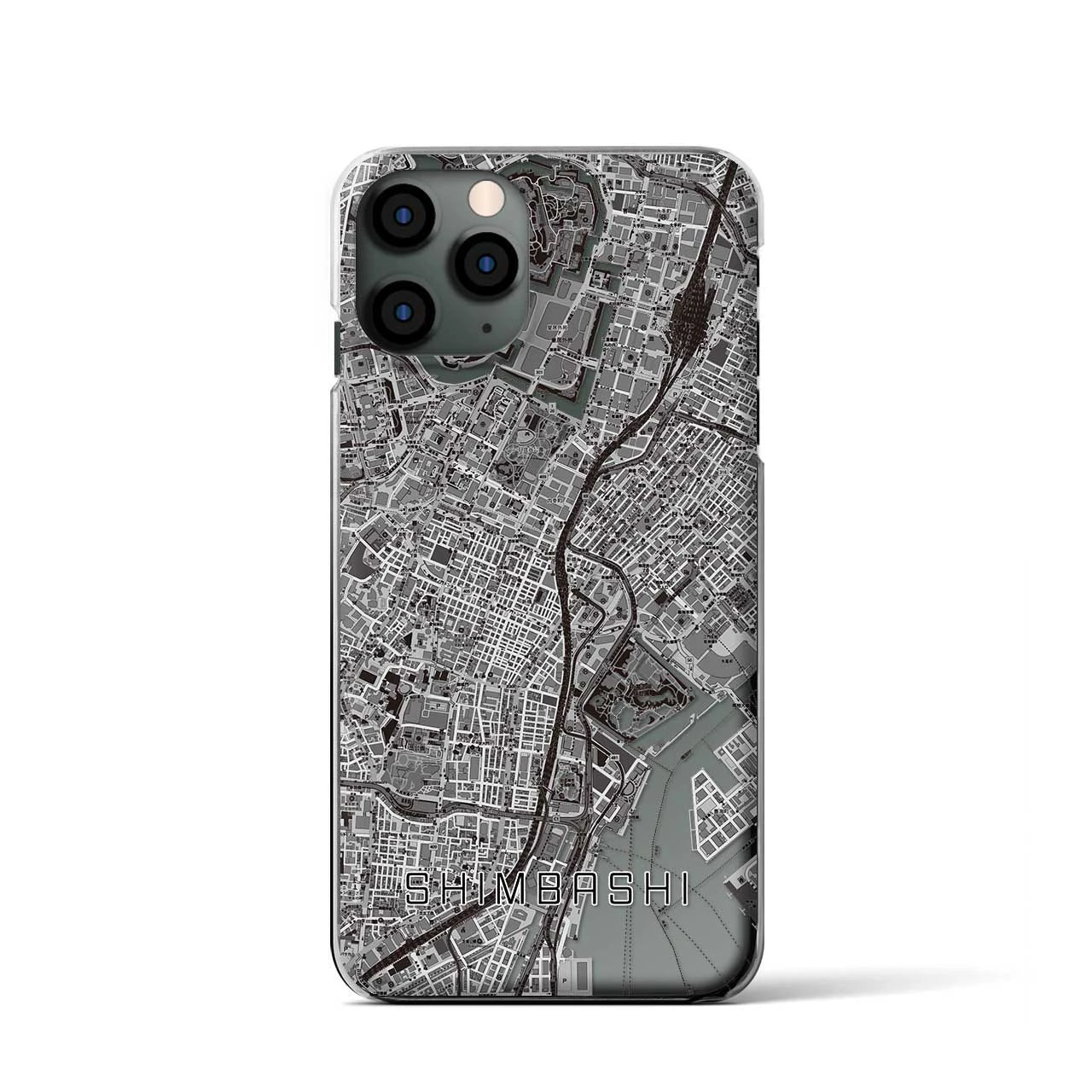 【新橋(東京都)】地図柄iPhoneケース(クリアタイプ)