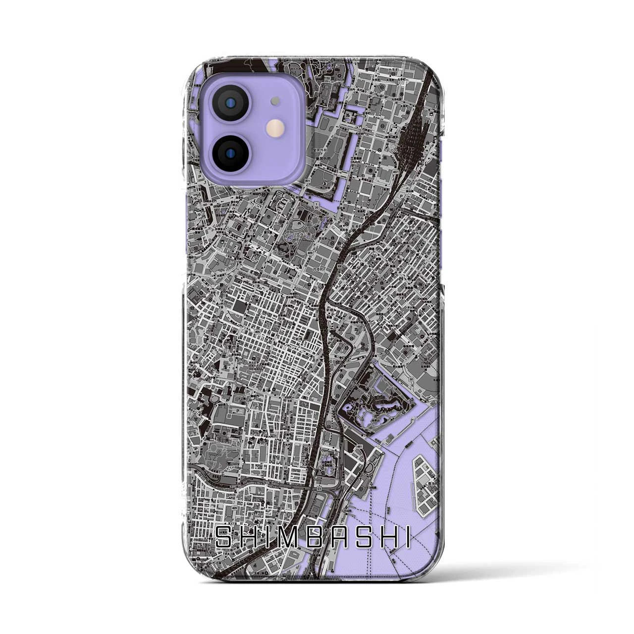 【新橋(東京都)】地図柄iPhoneケース(クリアタイプ)