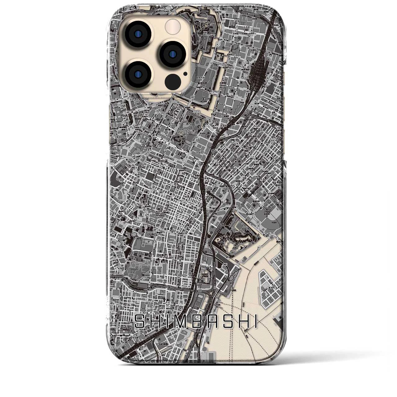 【新橋(東京都)】地図柄iPhoneケース(クリアタイプ)