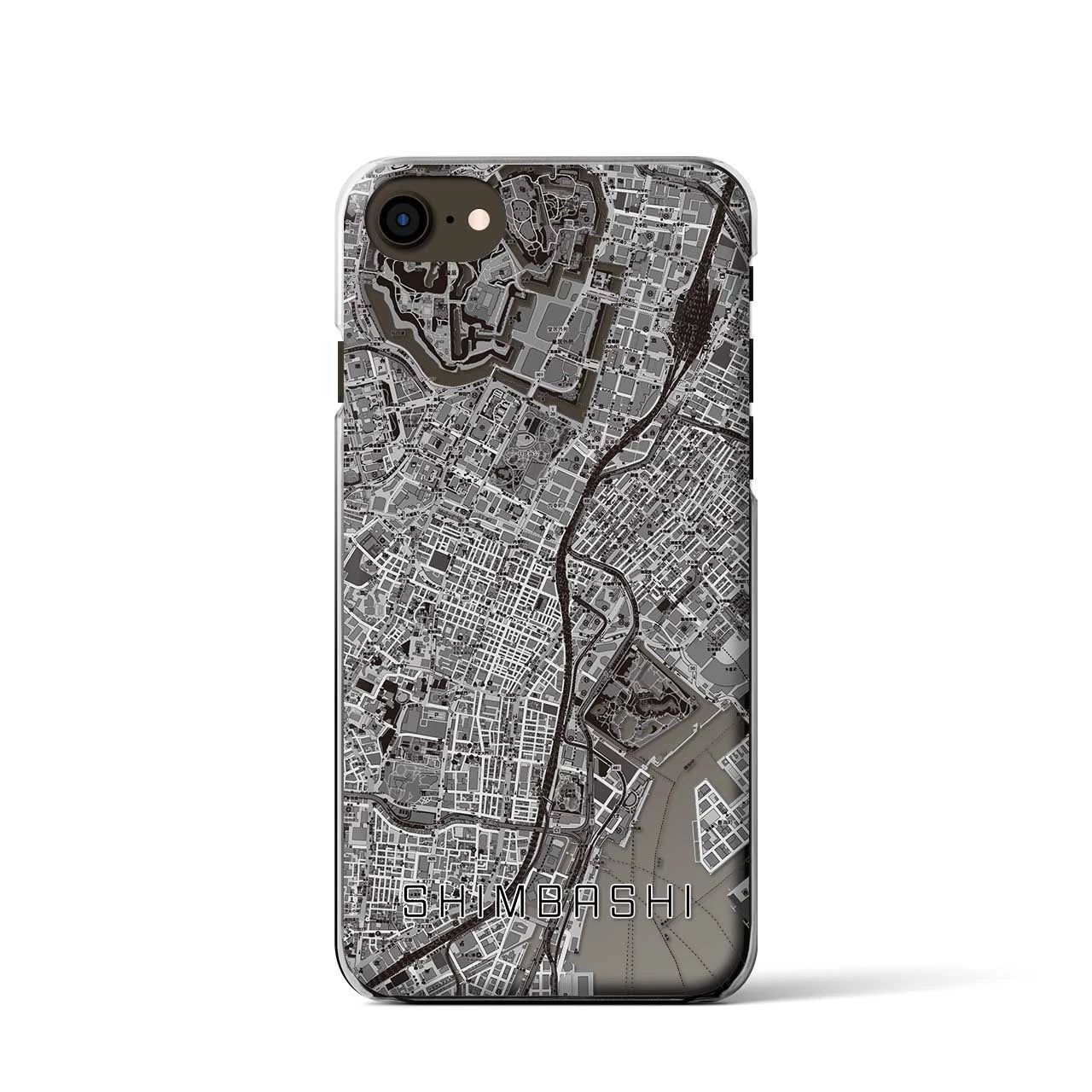 【新橋(東京都)】地図柄iPhoneケース(クリアタイプ)