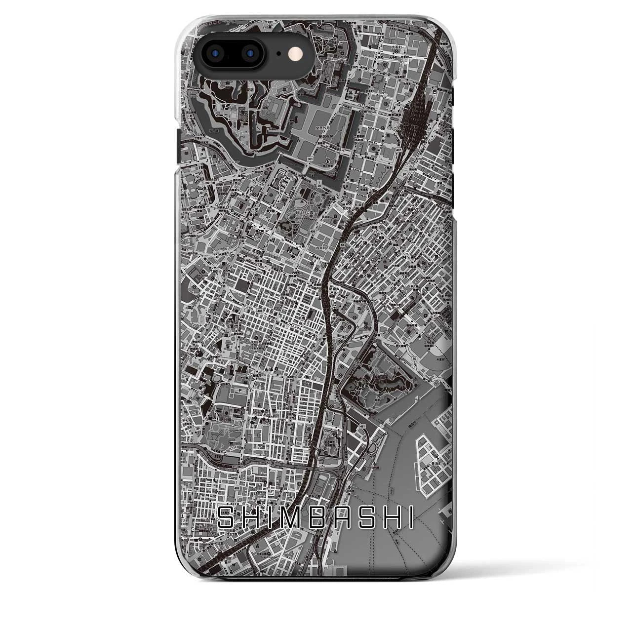 【新橋(東京都)】地図柄iPhoneケース(クリアタイプ)