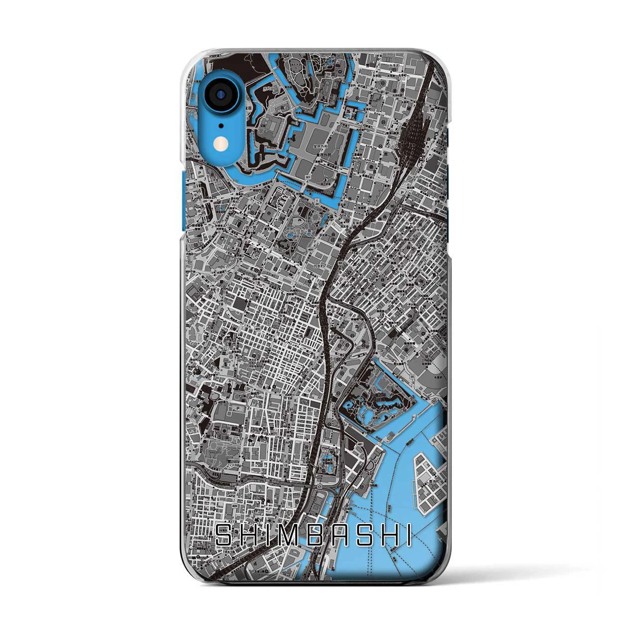 【新橋(東京都)】地図柄iPhoneケース(クリアタイプ)