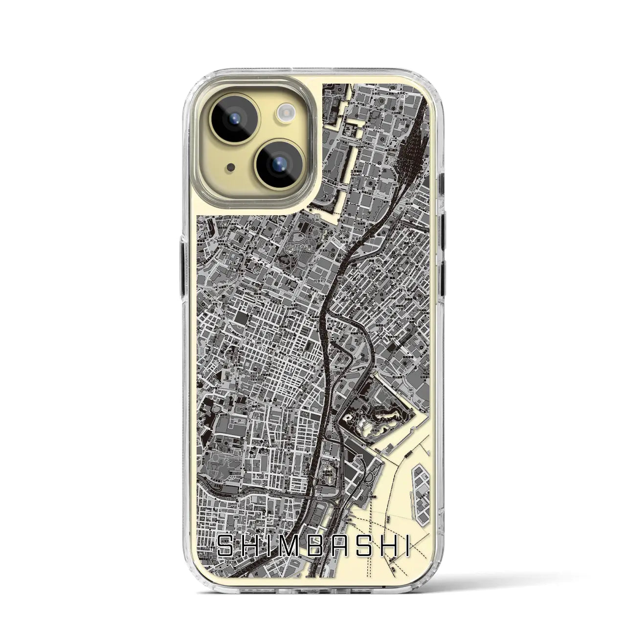 【新橋(東京都)】地図柄iPhoneケース(MagSafeタイプ)