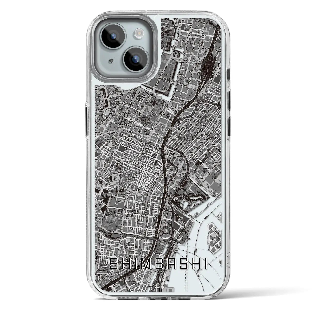 【新橋(東京都)】地図柄iPhoneケース(MagSafeタイプ)