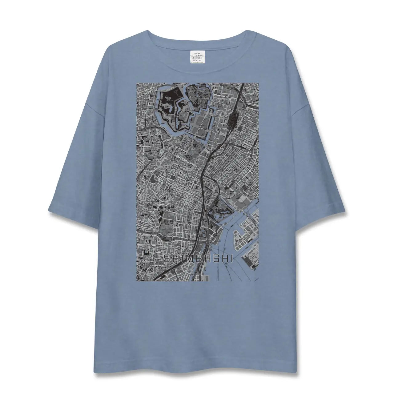【新橋(東京都)】地図柄ビッグシルエットTシャツ