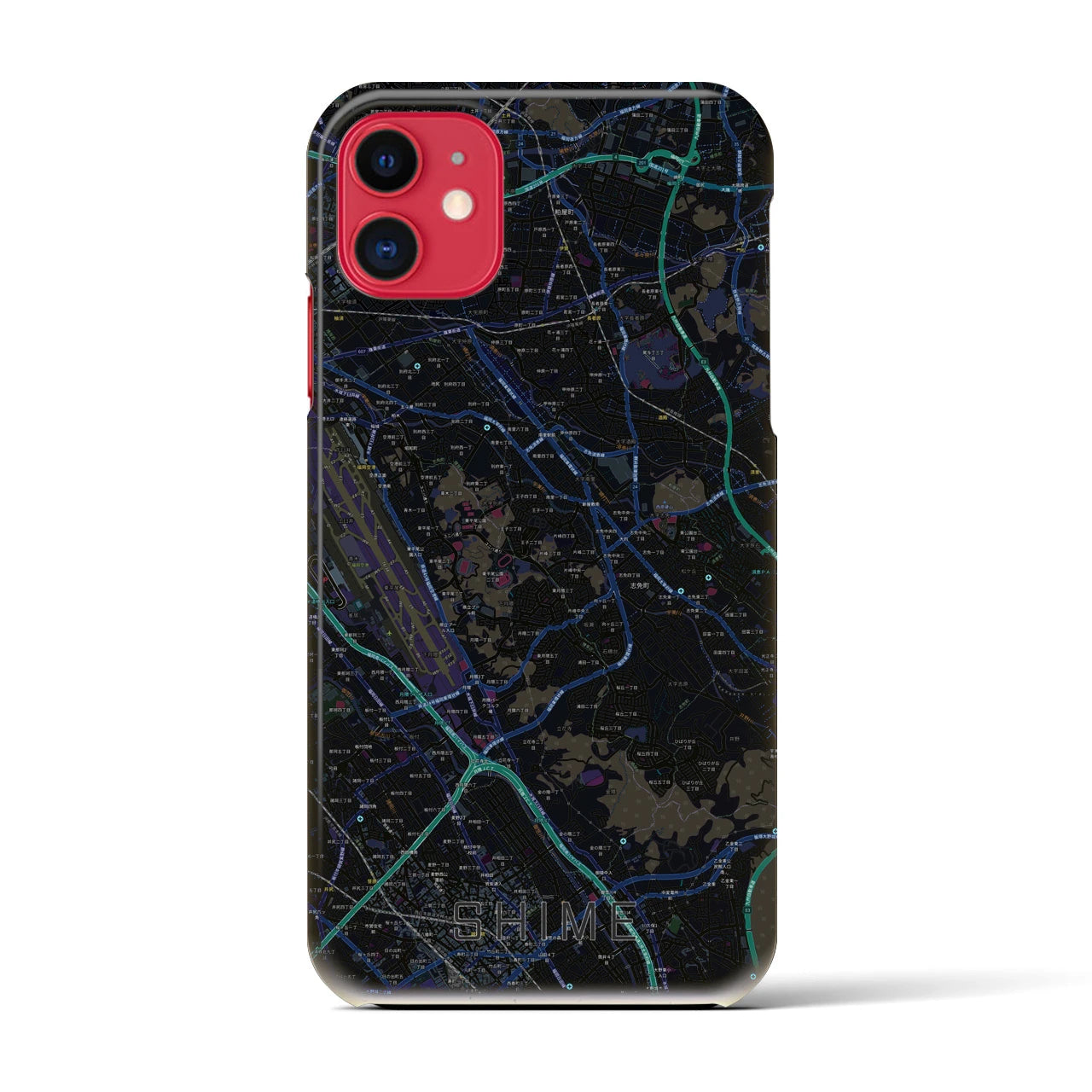 【志免(福岡県)】地図柄iPhoneケース(バックカバータイプ)