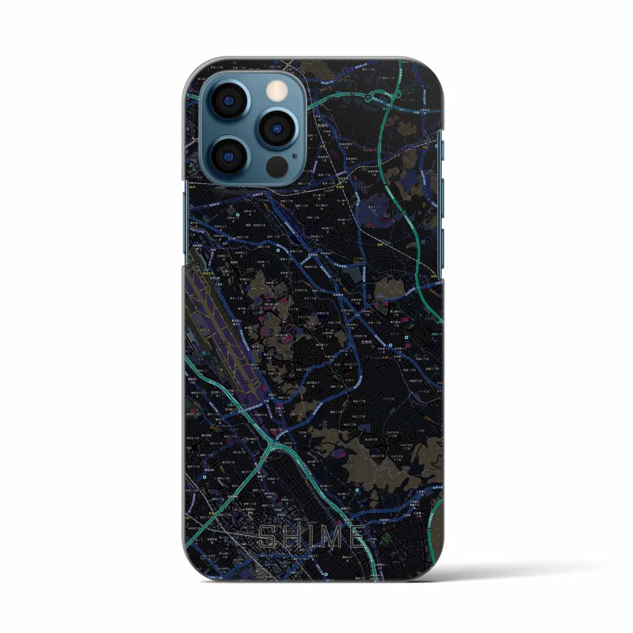 【志免(福岡県)】地図柄iPhoneケース(バックカバータイプ)