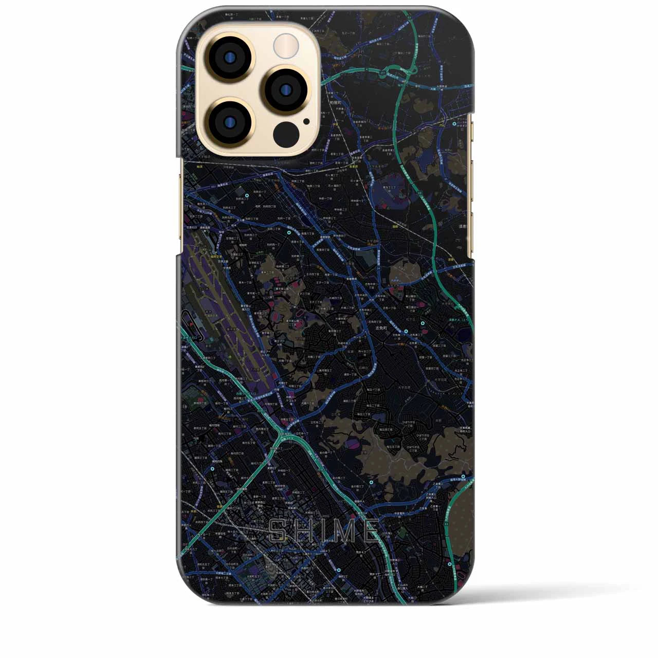 【志免(福岡県)】地図柄iPhoneケース(バックカバータイプ)