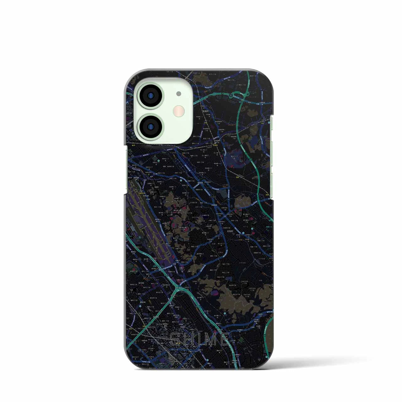【志免(福岡県)】地図柄iPhoneケース(バックカバータイプ)