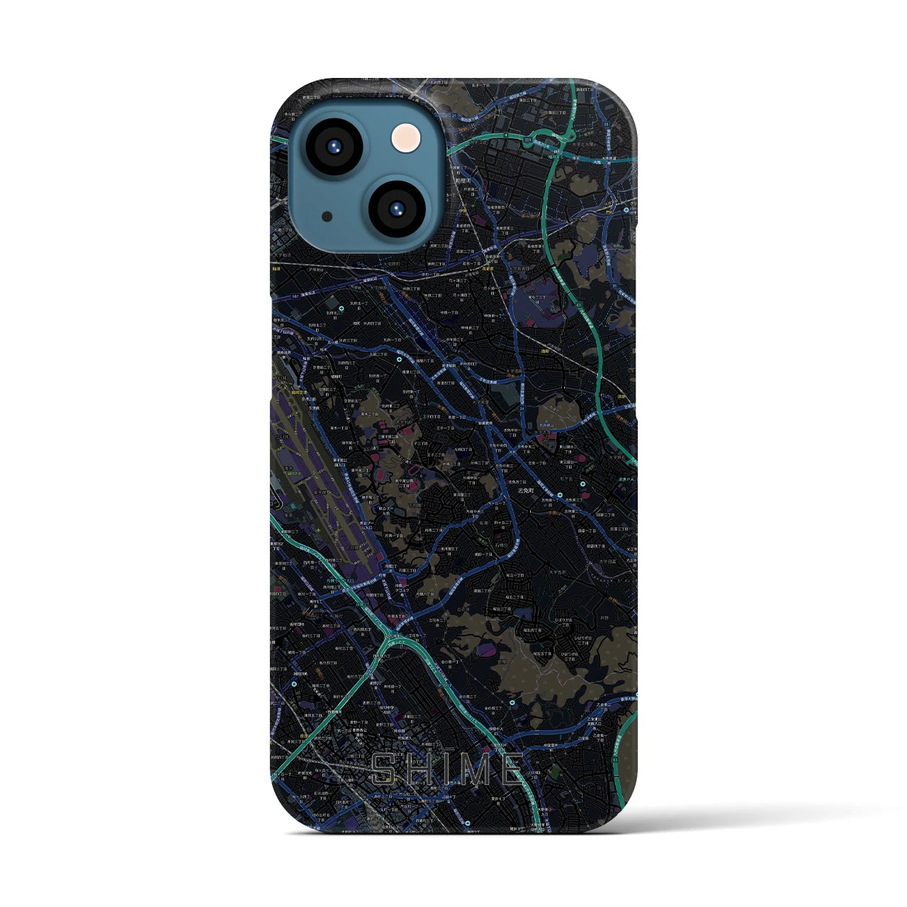 【志免(福岡県)】地図柄iPhoneケース(バックカバータイプ)