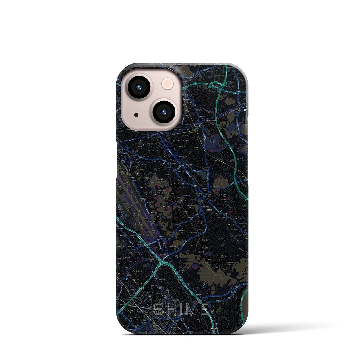 【志免(福岡県)】地図柄iPhoneケース(バックカバータイプ)