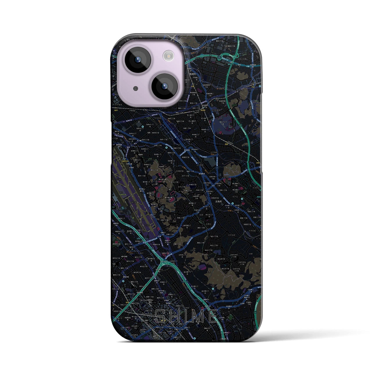 【志免(福岡県)】地図柄iPhoneケース(バックカバータイプ)
