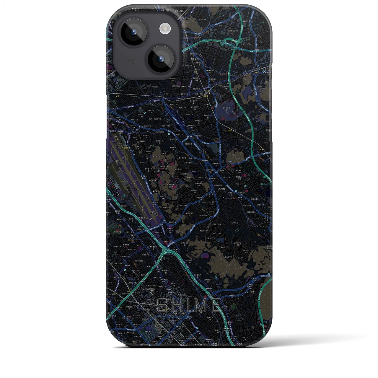 【志免(福岡県)】地図柄iPhoneケース(バックカバータイプ)