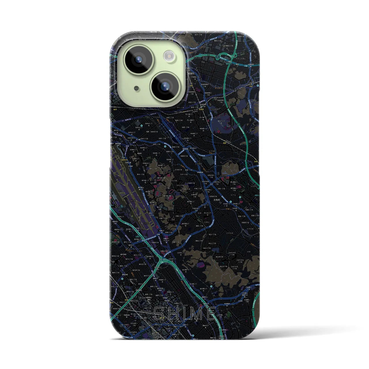 【志免(福岡県)】地図柄iPhoneケース(バックカバータイプ)