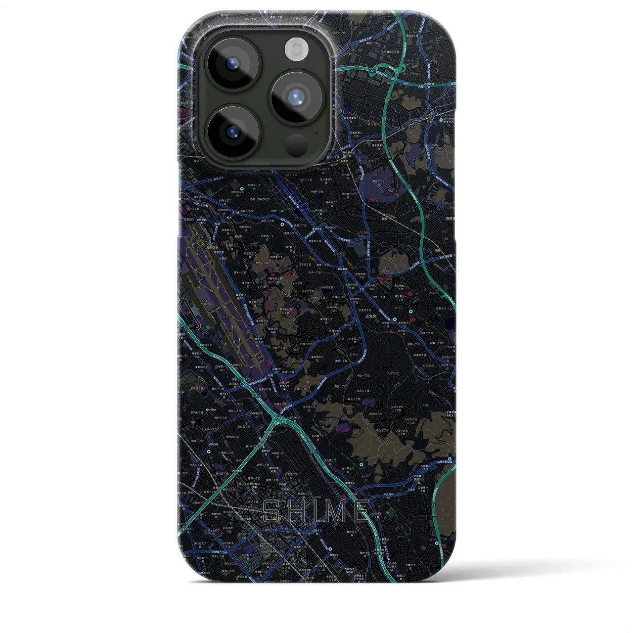 【志免(福岡県)】地図柄iPhoneケース(バックカバータイプ)