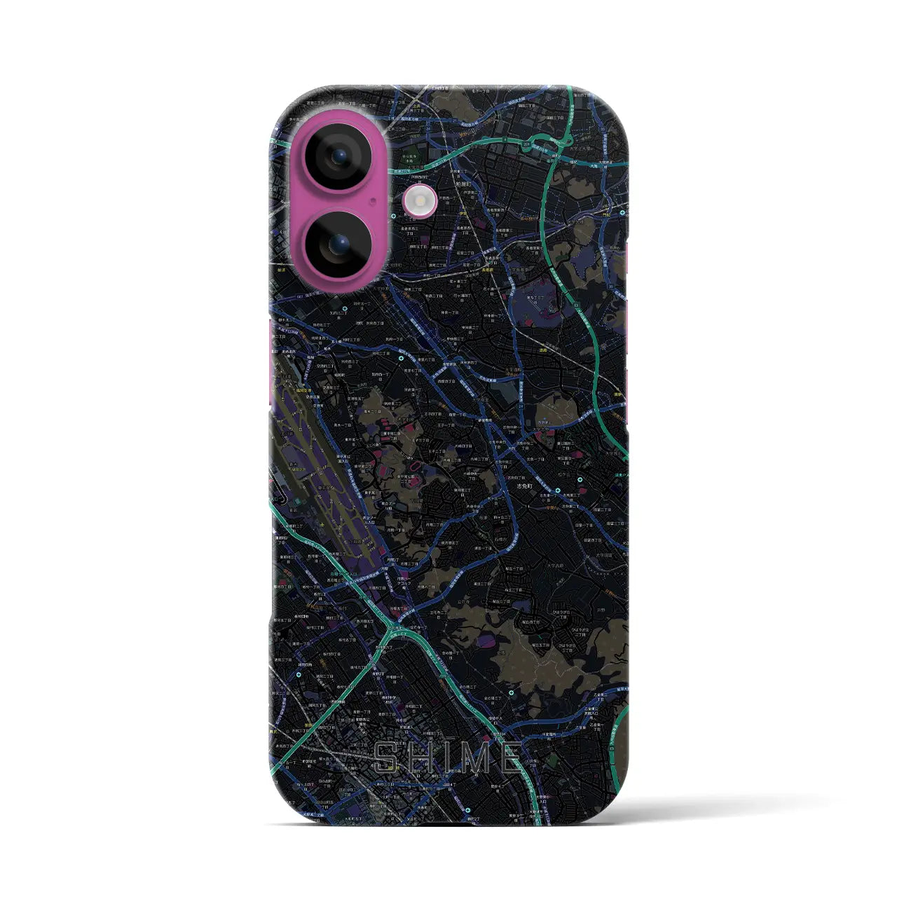【志免(福岡県)】地図柄iPhoneケース(バックカバータイプ)
