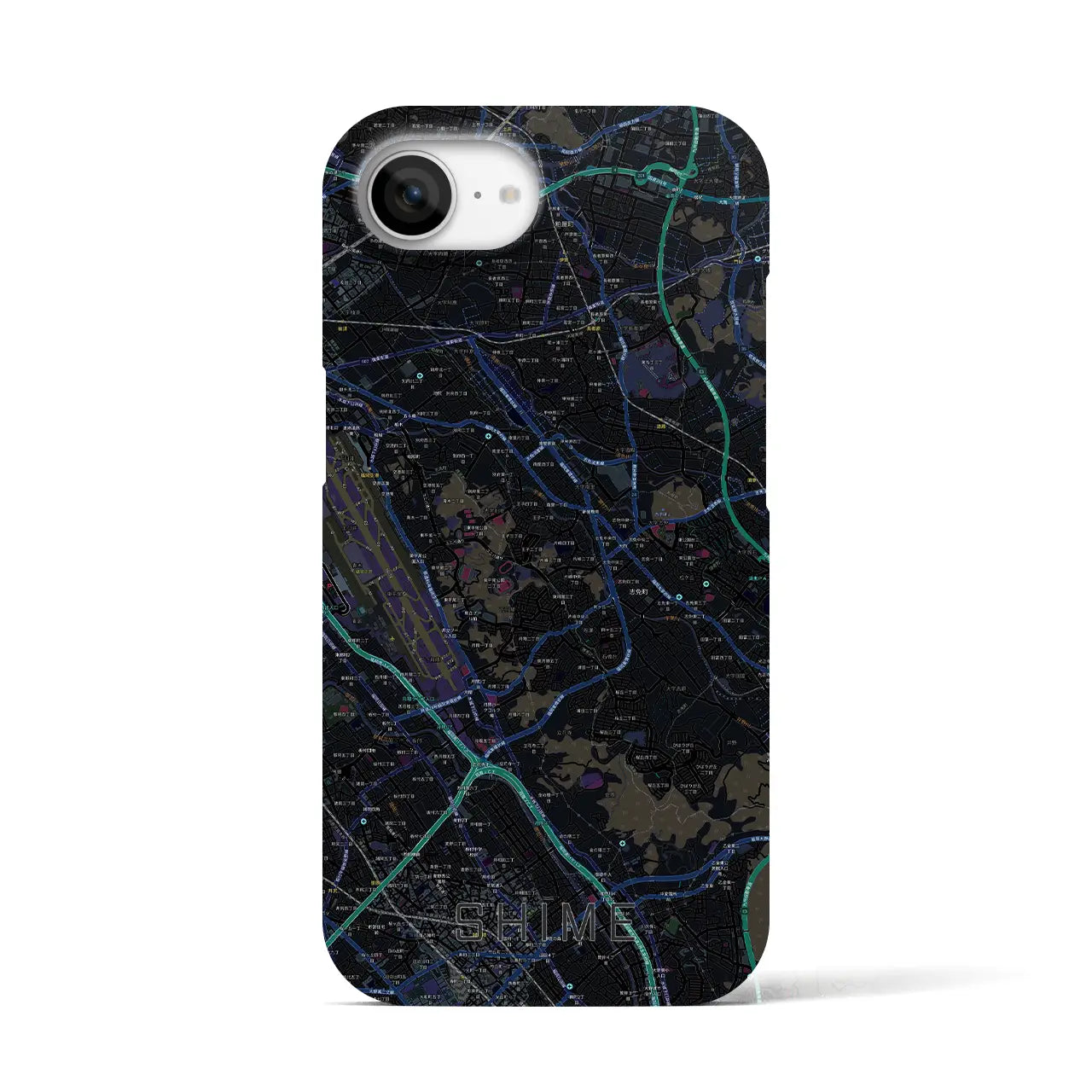 【志免(福岡県)】地図柄iPhoneケース(バックカバータイプ)