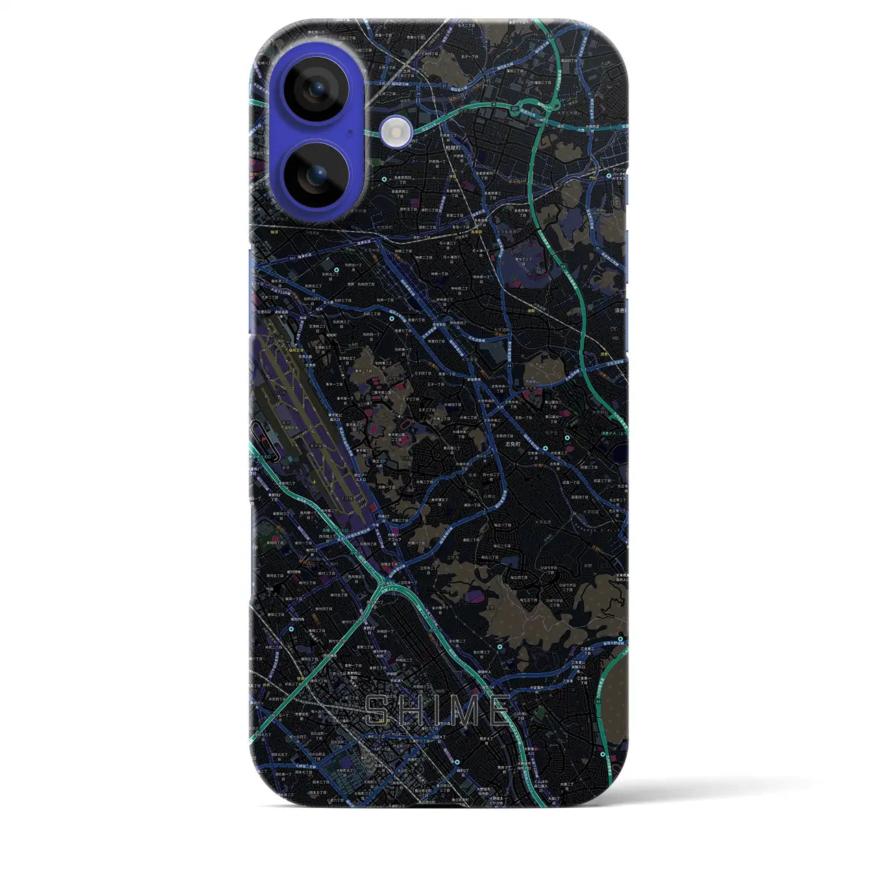 【志免(福岡県)】地図柄iPhoneケース(バックカバータイプ)