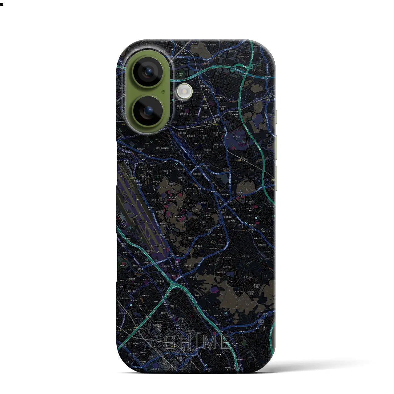 【志免(福岡県)】地図柄iPhoneケース(バックカバータイプ)