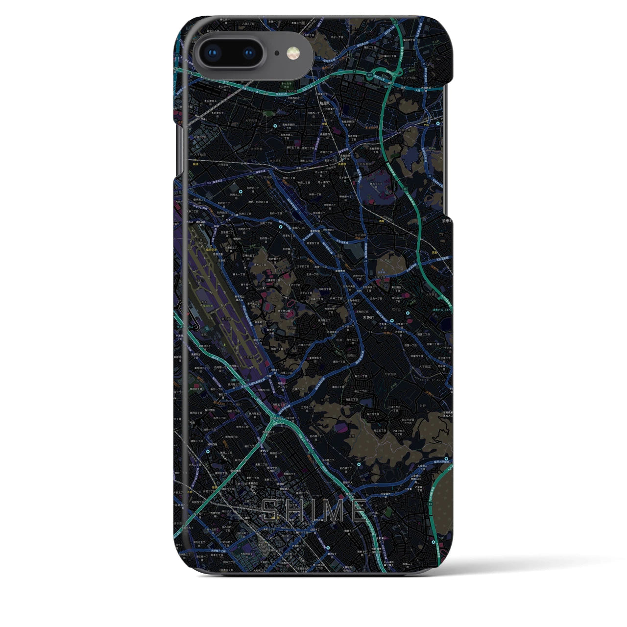 【志免(福岡県)】地図柄iPhoneケース(バックカバータイプ)