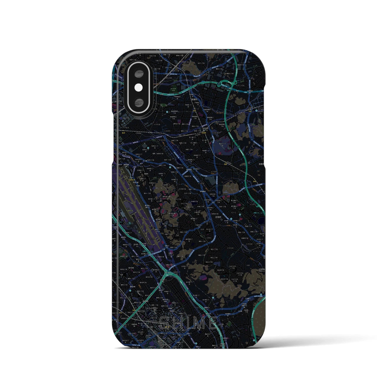 【志免(福岡県)】地図柄iPhoneケース(バックカバータイプ)