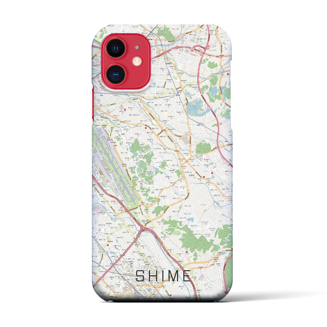 【志免(福岡県)】地図柄iPhoneケース(バックカバータイプ)
