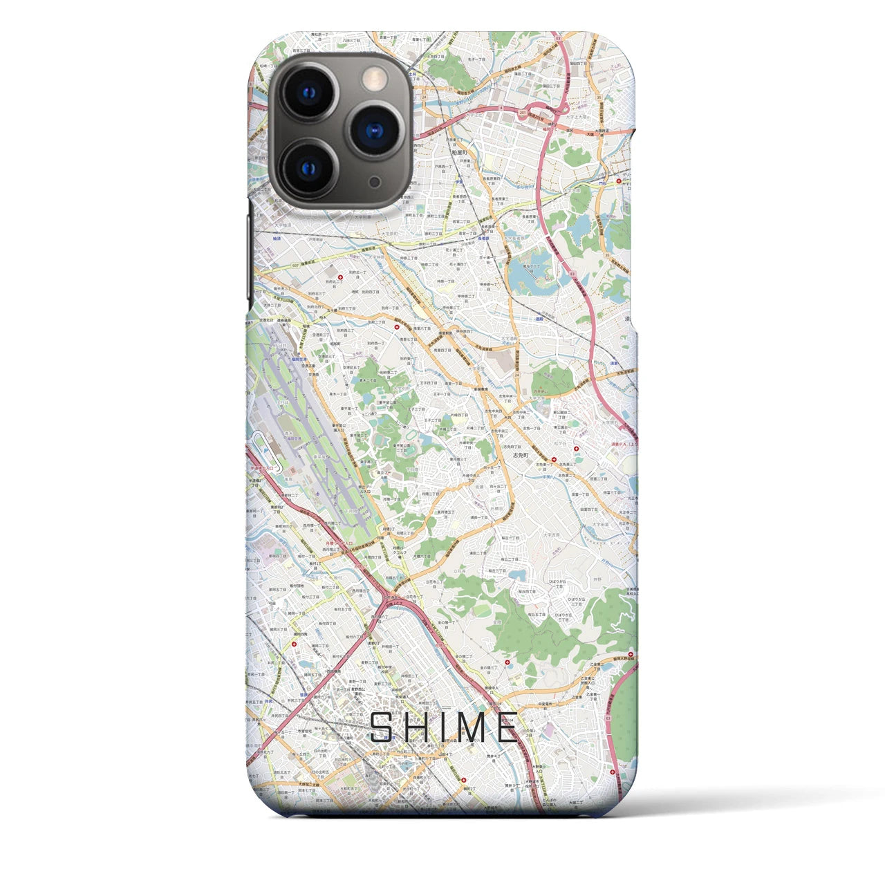 【志免(福岡県)】地図柄iPhoneケース(バックカバータイプ)