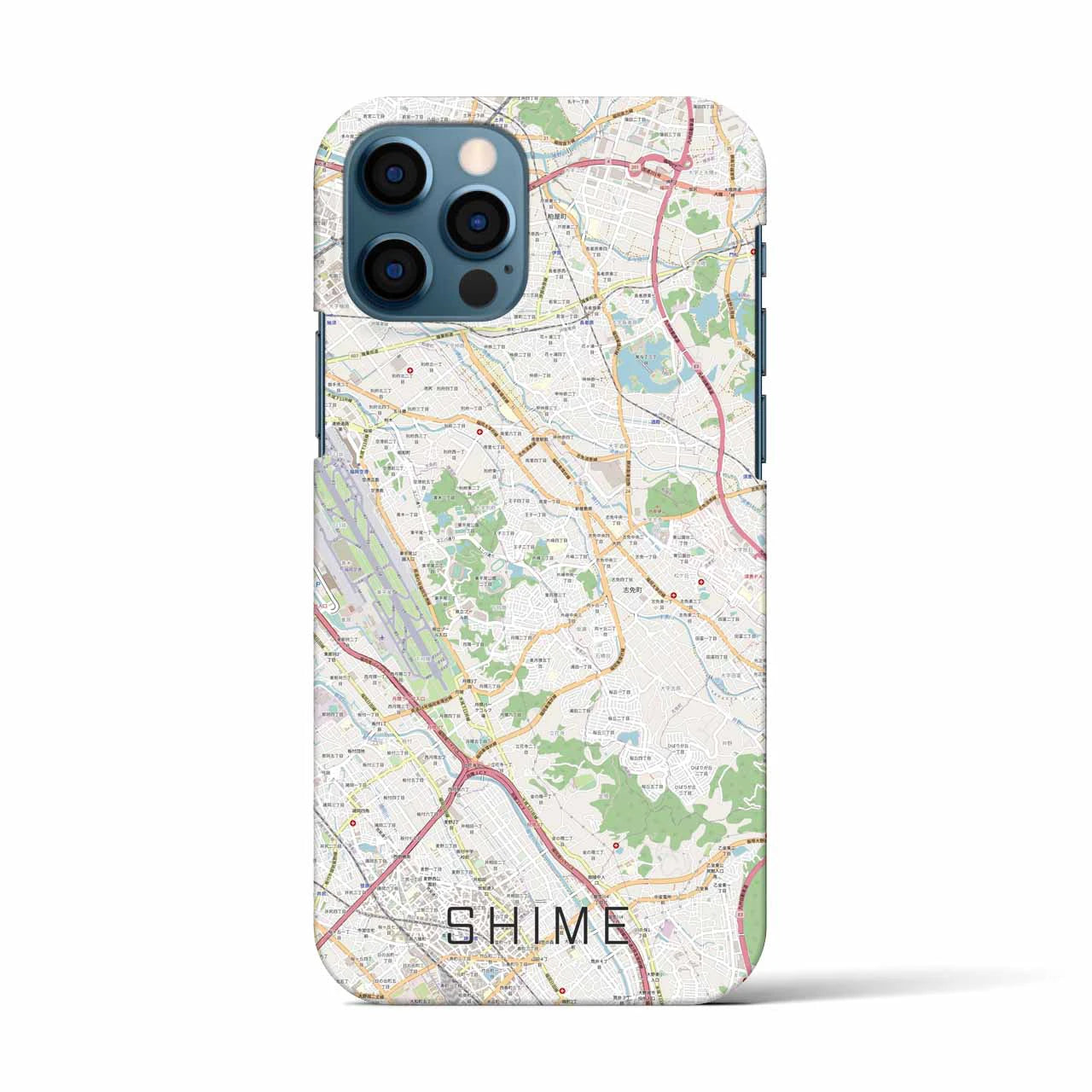 【志免(福岡県)】地図柄iPhoneケース(バックカバータイプ)