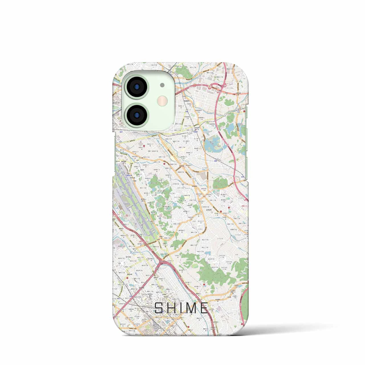 【志免(福岡県)】地図柄iPhoneケース(バックカバータイプ)