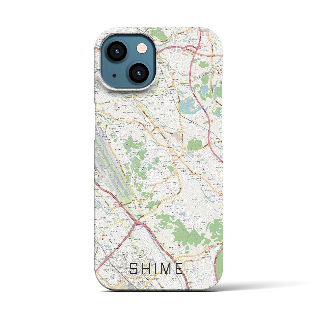 【志免(福岡県)】地図柄iPhoneケース(バックカバータイプ)