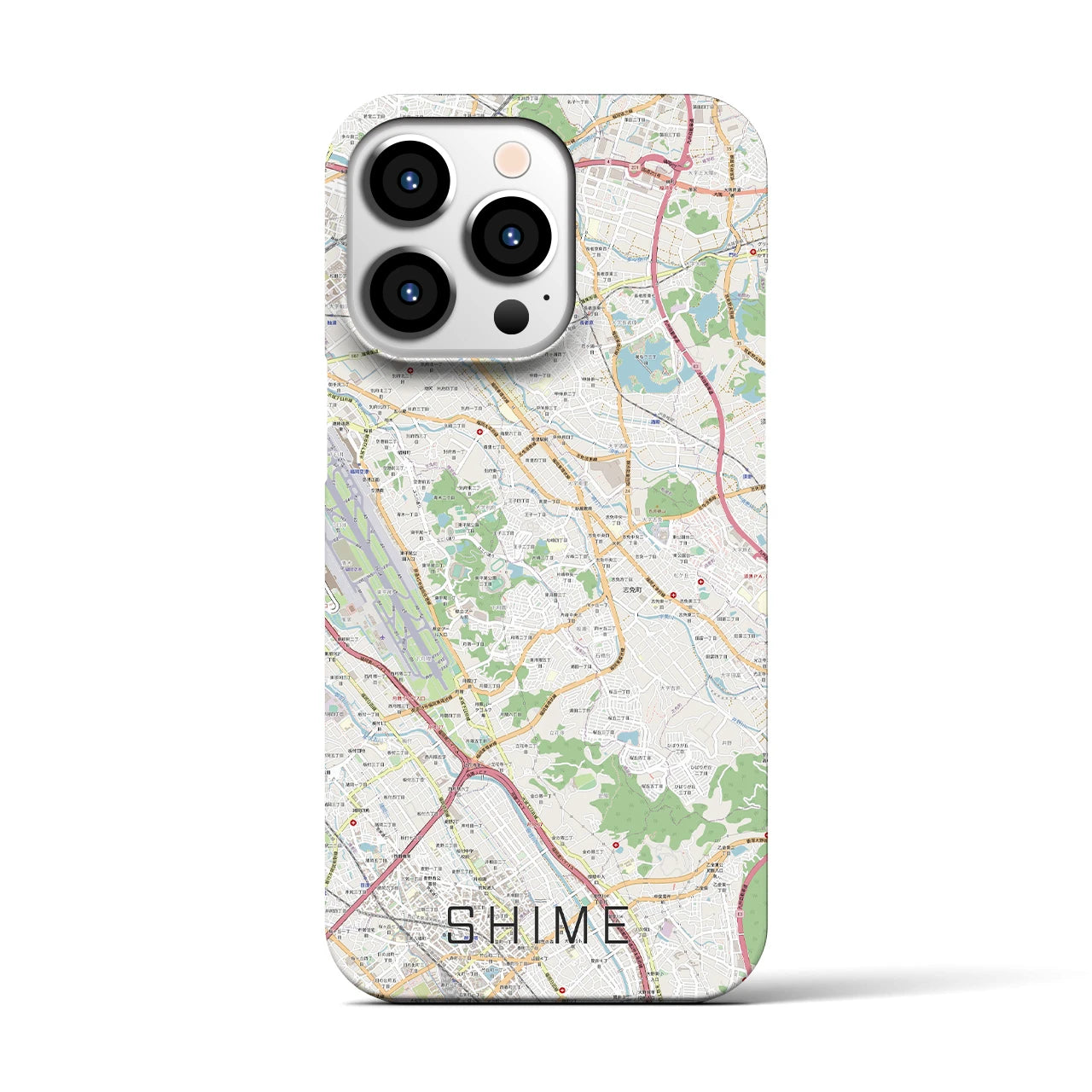 【志免(福岡県)】地図柄iPhoneケース(バックカバータイプ)