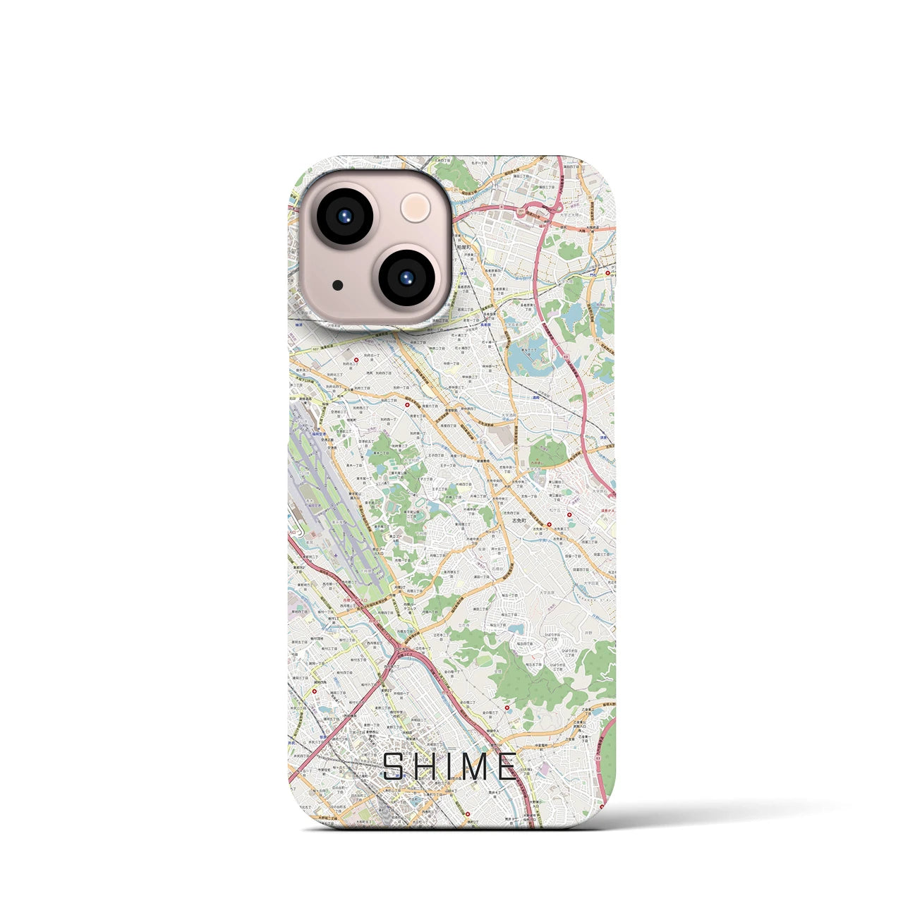 【志免(福岡県)】地図柄iPhoneケース(バックカバータイプ)