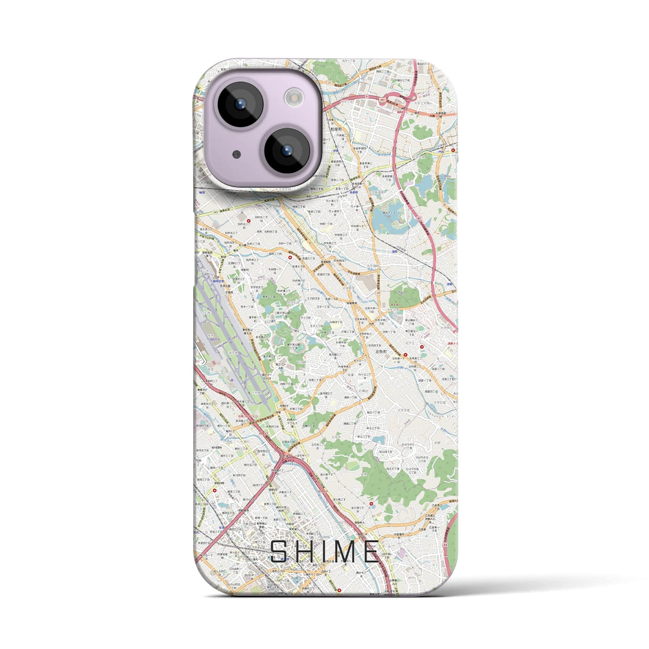 【志免(福岡県)】地図柄iPhoneケース(バックカバータイプ)