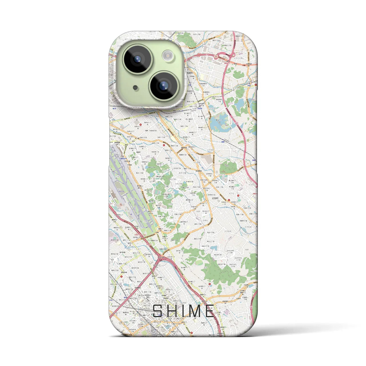 【志免(福岡県)】地図柄iPhoneケース(バックカバータイプ)
