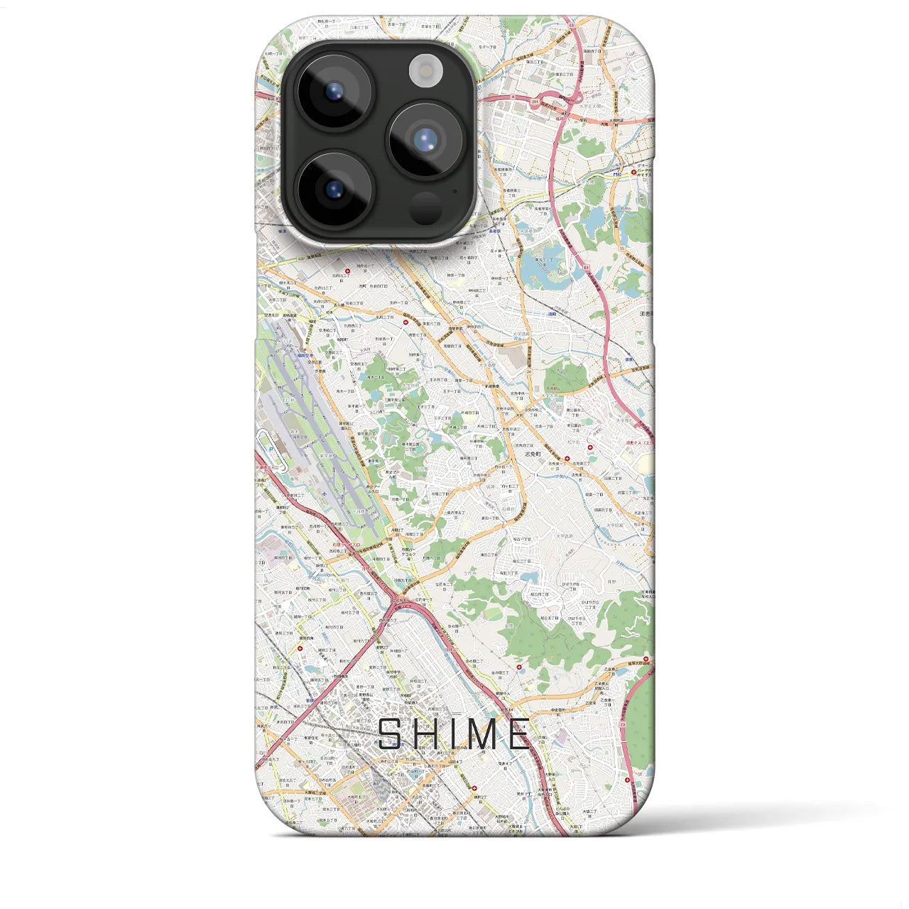 【志免(福岡県)】地図柄iPhoneケース(バックカバータイプ)
