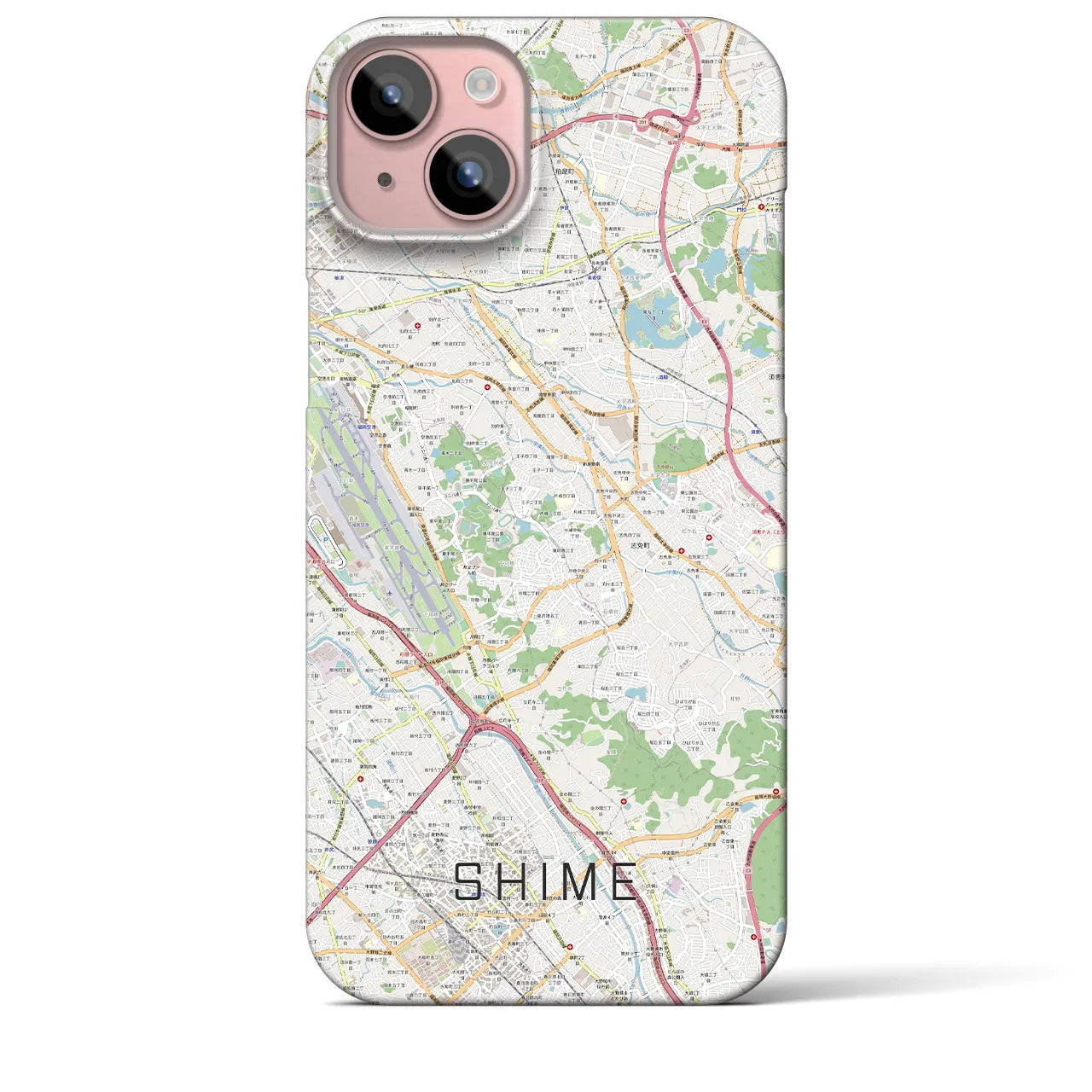 【志免(福岡県)】地図柄iPhoneケース(バックカバータイプ)