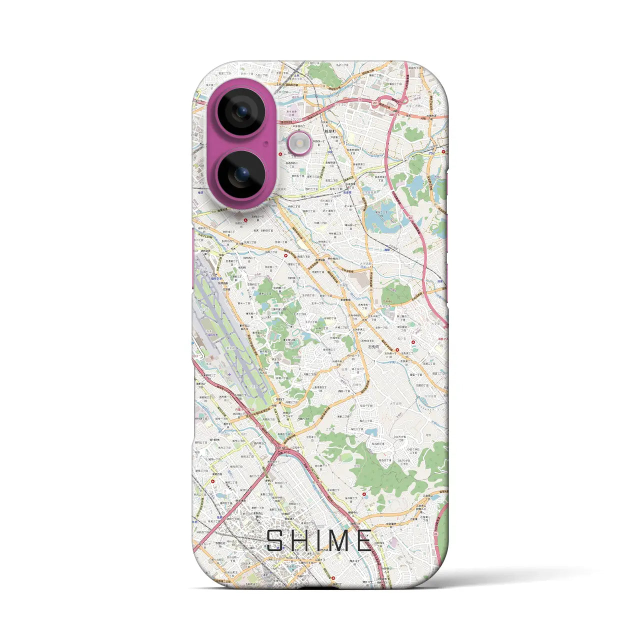 【志免(福岡県)】地図柄iPhoneケース(バックカバータイプ)