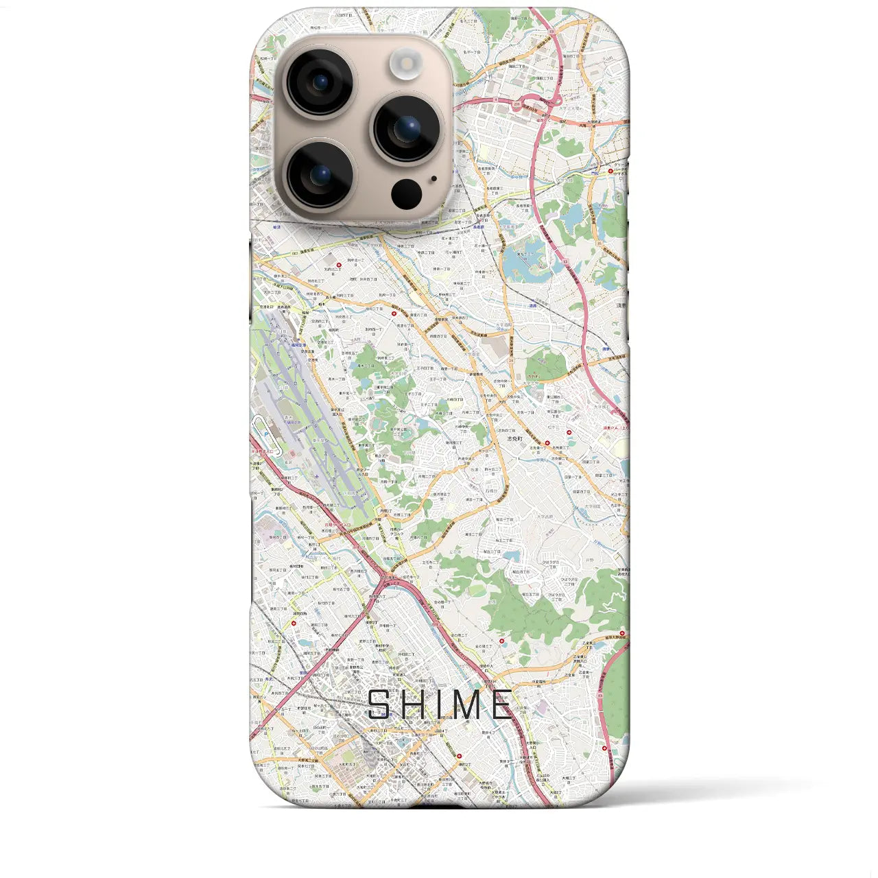 【志免(福岡県)】地図柄iPhoneケース(バックカバータイプ)