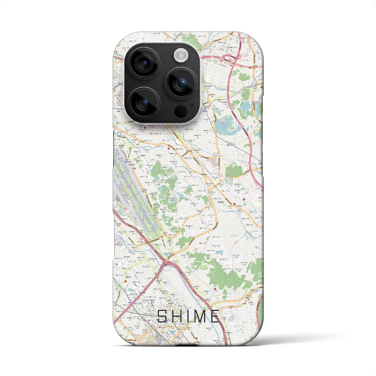 【志免(福岡県)】地図柄iPhoneケース(バックカバータイプ)