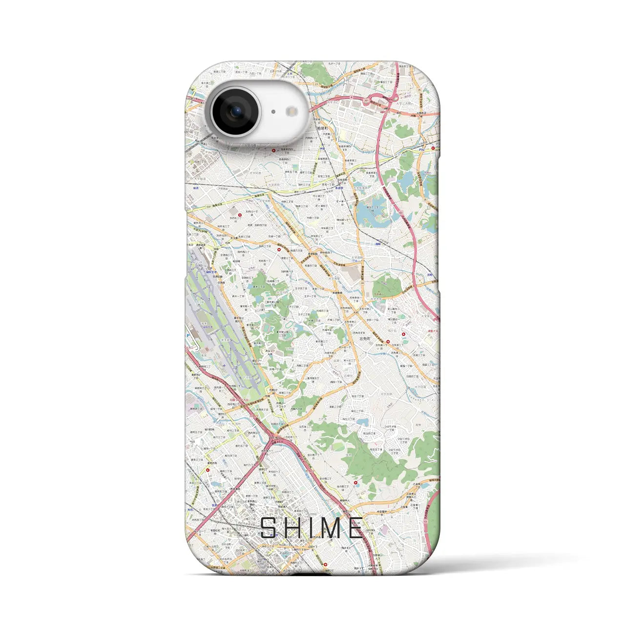 【志免(福岡県)】地図柄iPhoneケース(バックカバータイプ)